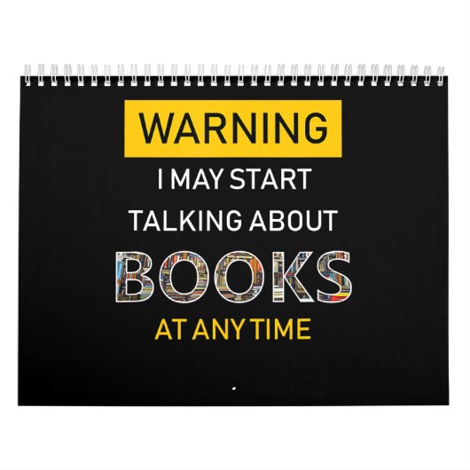 bookworm waarschuwt grappige boekenlezers kalender (Hoes)