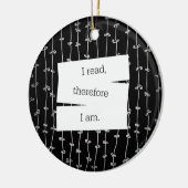 Bookworm's motto-versiering keramisch ornament (Links)
