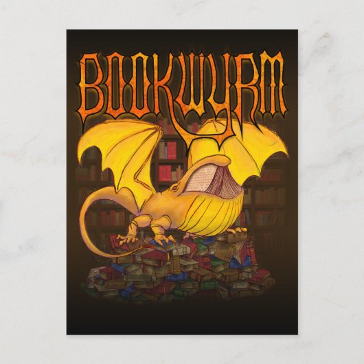 Bookwyrm: De bibliotheekdraak Briefkaart (Voorkant)