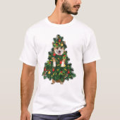 Boom 2024 Corgi Kerstboom T-shirt (Voorkant)