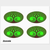 Boom 2 Fractal Art Ovale Sticker (Vel)