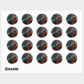 Boom 4 van de gift ronde sticker (Vel)