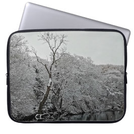 Boom, aan het water laptop sleeve