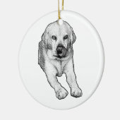 Boom aandenken: Labrador vrolijkheid Keramisch Ornament (Links)