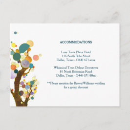 Boom Art Blauwgroen bruiloft-accommodatie Briefkaart