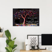 *~* Boom Artistieke Etherische DIY Citaat Zwart AP Poster (Thuiskantoor)