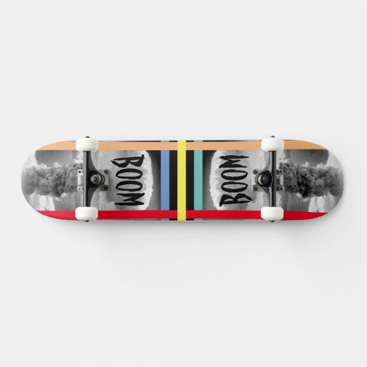 Boom Atomic Bomb Mushroom Cloud Persoonlijk Skateboard (Horizontaal)