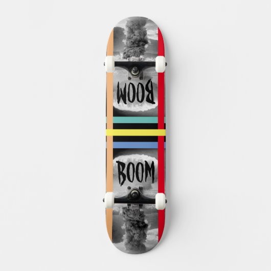 Boom Atomic Bomb Mushroom Cloud Persoonlijk Skateboard (Voorkant)