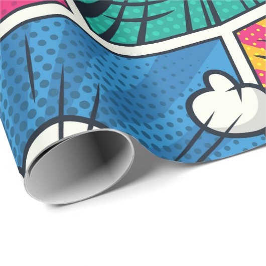 Boom Bang Wow Retro Comic Explosions Cadeaupapier (Rol Hoek)