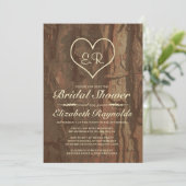 Boom Bark Bridal Shower Invitations Kaart (Staand voorkant)