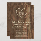 Boom Bark Bridal Shower Invitations Kaart (Voorkant / Achterkant)