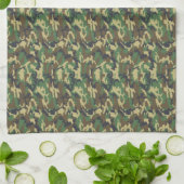 Boom Bark Brown en Groene Camo voor papa Theedoek (Gevouwen)