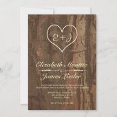 Boom-Bark-bruiloft Kaart (Voorkant)