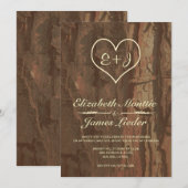 Boom-Bark-bruiloft Kaart (Voorkant / Achterkant)