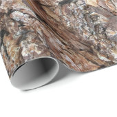 Boom Bark Foto Rustic Brown and Black Natuur Cadeaupapier (Rol Hoek)