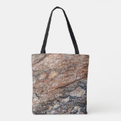 Boom Bark Foto Rustic Brown and Black Natuur Tote Bag (Achterkant)