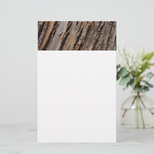 Boom Bark I Natuurlijk Abstract getextureerd ontwe Briefpapier (Staand voorkant)