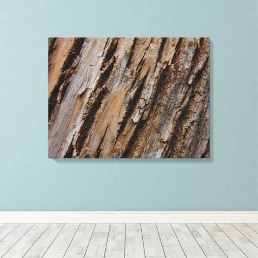 Boom Bark I Natuurlijk Abstract getextureerd ontwe Canvas Afdruk (Insitu (Houten vloer))