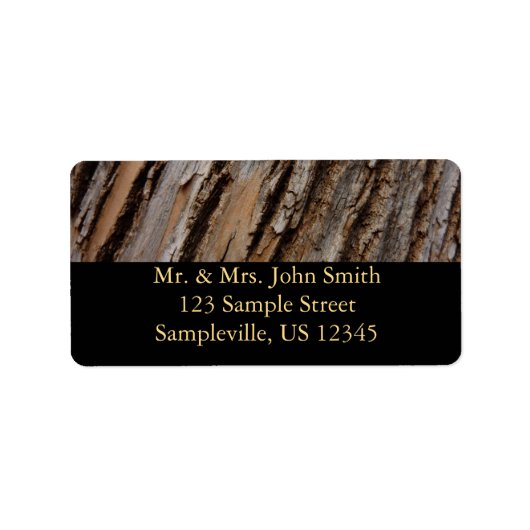 Boom Bark I Natuurlijk Abstract getextureerd ontwe Etiket (Voorkant)