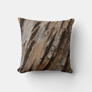 Boom Bark I Natuurlijk Abstract getextureerd ontwe Kussen