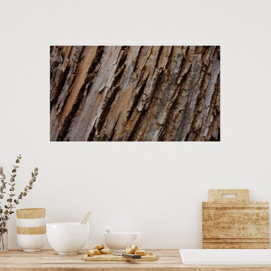 Boom Bark I Natuurlijk Abstract getextureerd ontwe Poster (Keuken)