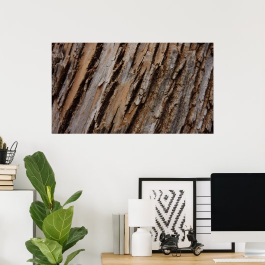 Boom Bark I Natuurlijk Abstract getextureerd ontwe Poster (Thuiskantoor)