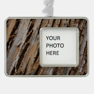 Boom Bark I Natuurlijk Abstract getextureerd ontwe Verzilverd Omlijst Ornament