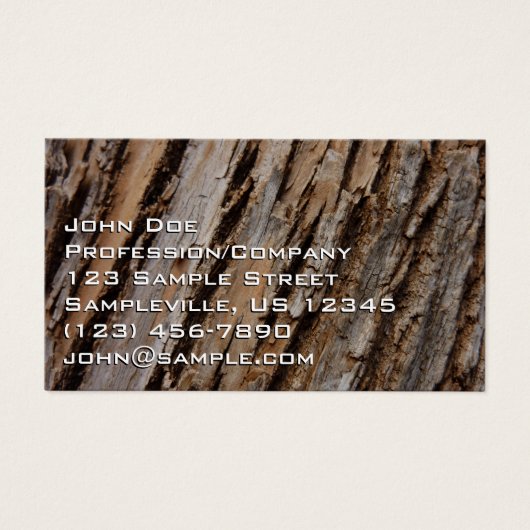 Boom Bark I Natuurlijk Abstract getextureerd ontwe Visitekaartje (Voorkant)
