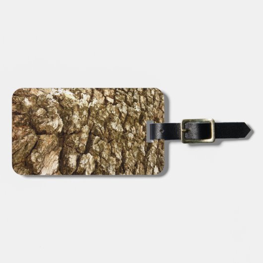 Boom Bark II Natuurlijke getextureerd ontwerp Bagagelabel (Voorkant horizontaal)