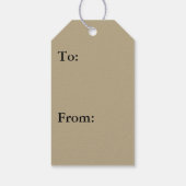 Boom Bark II Natuurlijke getextureerd ontwerp Cadeaulabel (Achterkant)