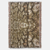 Boom Bark II Natuurlijke getextureerd ontwerp Deken (Voorkant Verticaal)