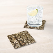 Boom Bark II Natuurlijke getextureerd ontwerp Kartonnen Onderzetters (Insitu)