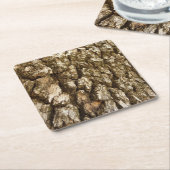 Boom Bark II Natuurlijke getextureerd ontwerp Kartonnen Onderzetters (Schuin)