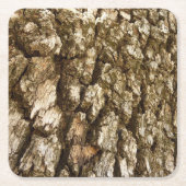 Boom Bark II Natuurlijke getextureerd ontwerp Kartonnen Onderzetters (Voorkant)