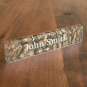 Boom Bark II Natuurlijke getextureerd ontwerp Naambordje (Zijkant)