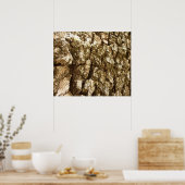 Boom Bark II Natuurlijke getextureerd ontwerp Poster (Keuken)