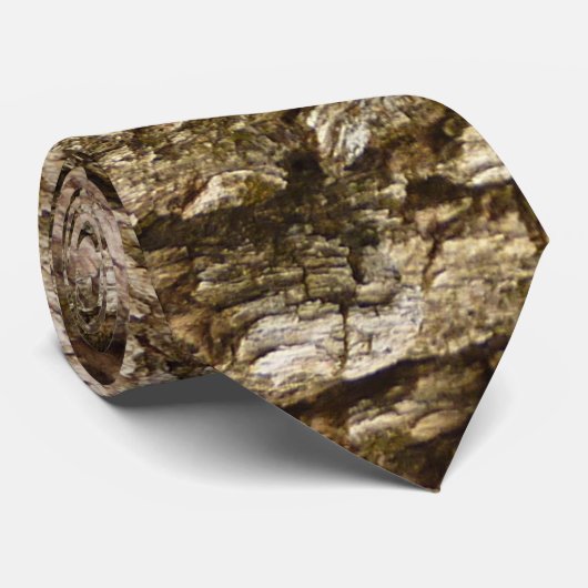 Boom Bark II Natuurlijke getextureerd ontwerp Stropdas (Opgerold)