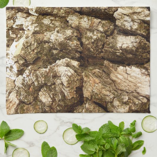 Boom Bark II Natuurlijke getextureerd ontwerp Theedoek (Gevouwen)