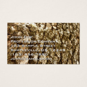 Boom Bark II Natuurlijke getextureerd ontwerp Visitekaartje