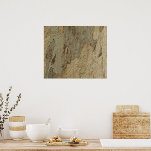 Boom Bark III Natuurlijk Abstract gestructureerd o Poster (Keuken)