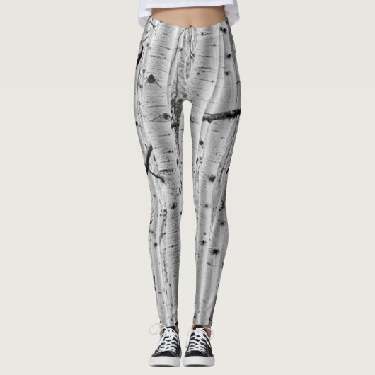 Boom Bark Pattern - Quaking Aspen Leggings (Voorkant)