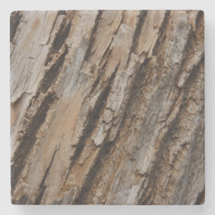 Boom Bast I Natuurlijk Abstract Getextureerd Ontwe Stenen Onderzetter