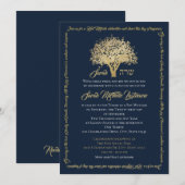 Boom Bat Mitswa Gouden Ster van David Kaart (Voorkant / Achterkant)