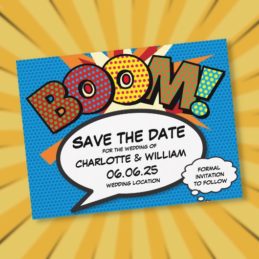 BOOM Bewaar de datum Leuk Modern Uitnodiging Briefkaart