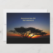 Boom bij aankondiging van pensionering bij zonsopg (Voorkant)