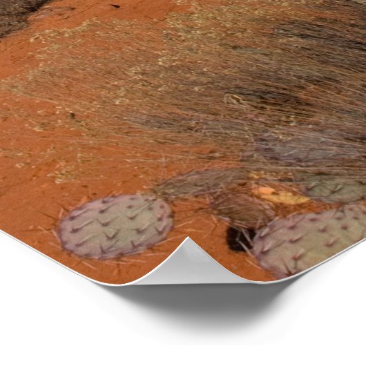 Boom bij Courthouse Butte 2016 Poster (Hoek)