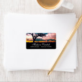 Boom bij de Etiketten van het Adres van de Zonnete (Insitu)