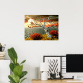 Boom bij de Oceaan Poster (Thuiskantoor)