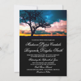 Boom bij de uitnodiging voor een Sunset Wedding