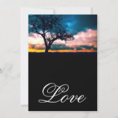 Boom bij de uitnodiging voor een Sunset Wedding (Achterkant)